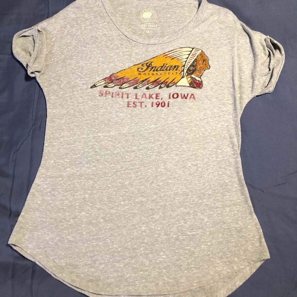 LuckyBrand Indian motorcycle tee
